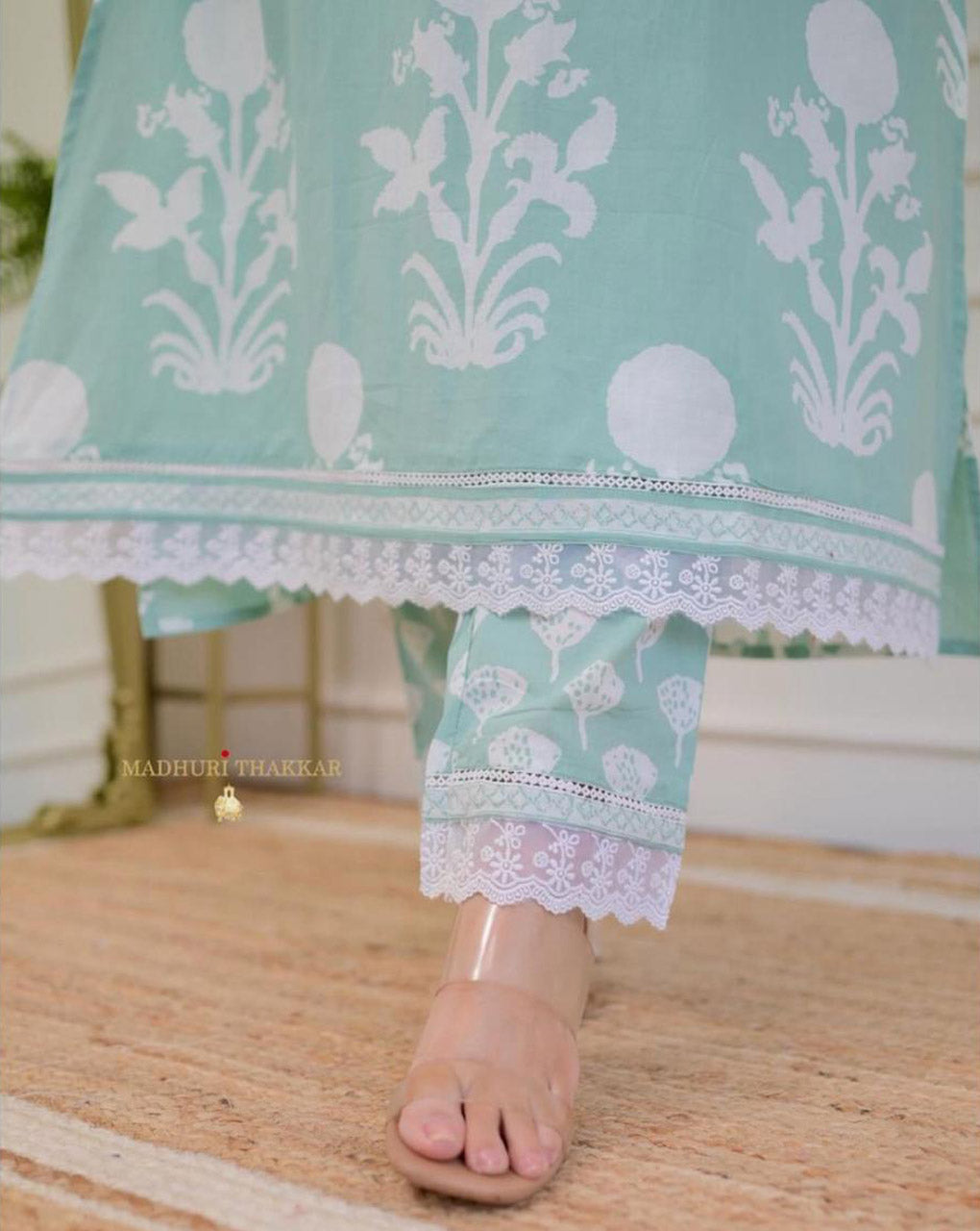 Mint Blossom Rayon Set