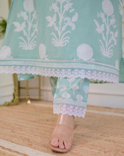 Mint Blossom Rayon Set