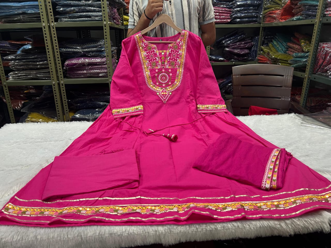 Saanvi Pink Heirloom Anarkali Suit Set