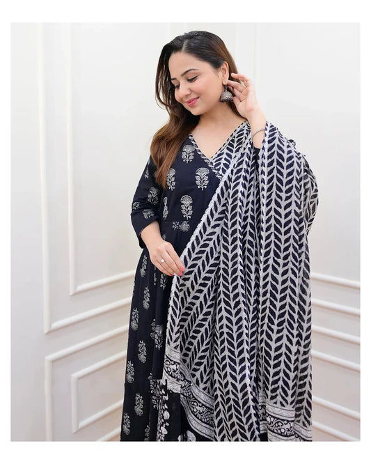 Blue Harmony Flared Suit Set