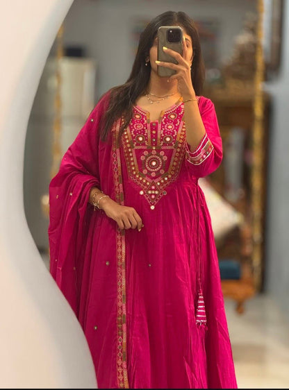 Saanvi Pink Heirloom Anarkali Suit Set