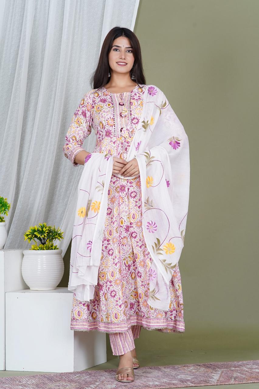 Mixed Floral Suit Set