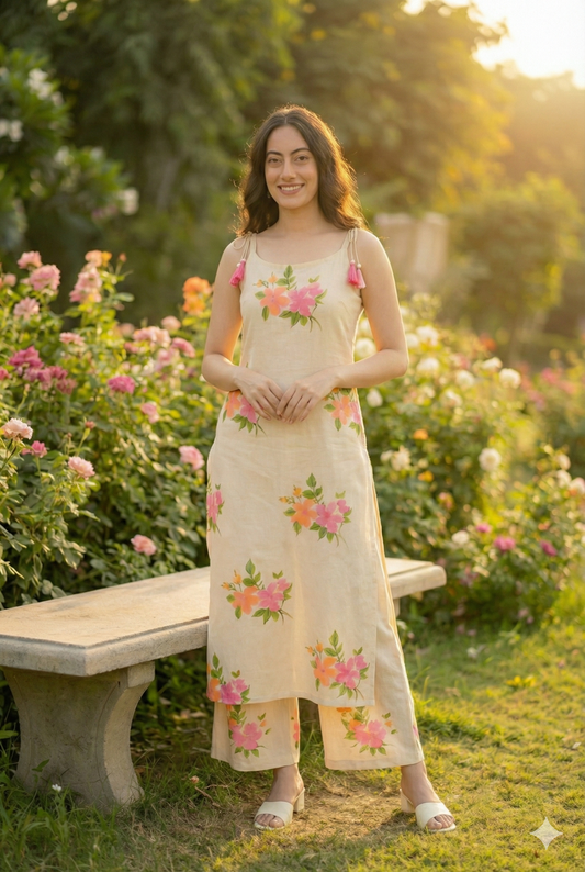 Gulzar Khadi Blossom Set
