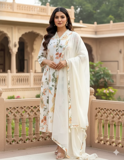 Floral Bliss Cotton Suit Set