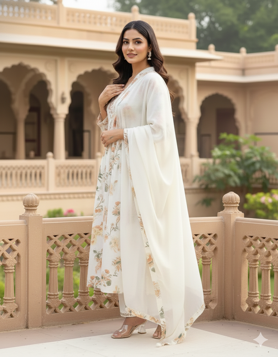 Floral Bliss Cotton Suit Set