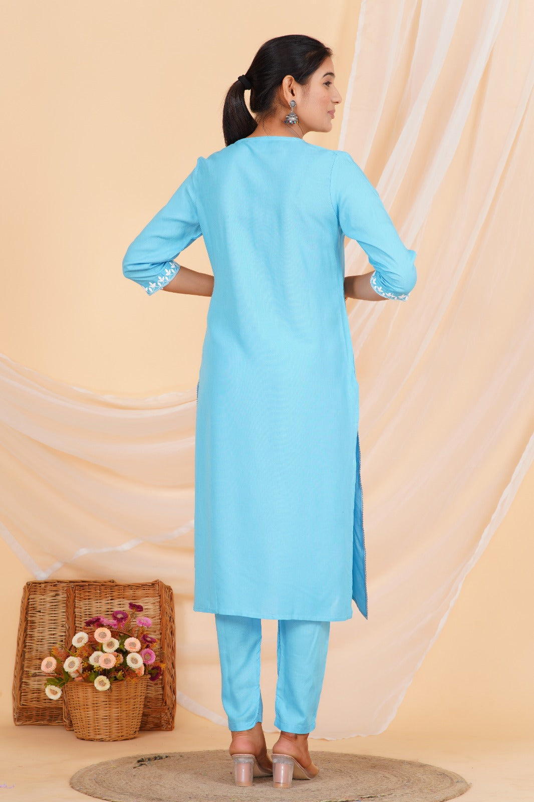 Bluebell Breeze Viscose Rayon Suit Set