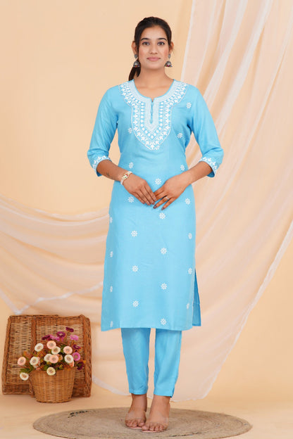 Bluebell Breeze Viscose Rayon Suit Set