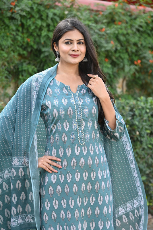 Elegant Rayon Straight Suit Set