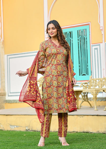 Fusion Straight Cotton Fit Suit Set