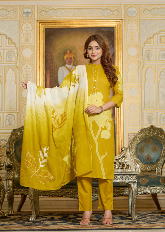 Petal Grace Cotton Suit