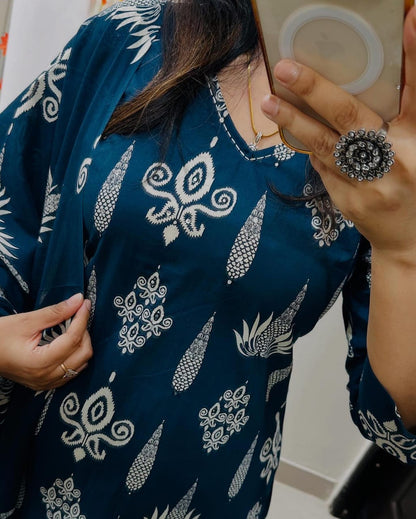 Zehra Sparkle Cotton Suit