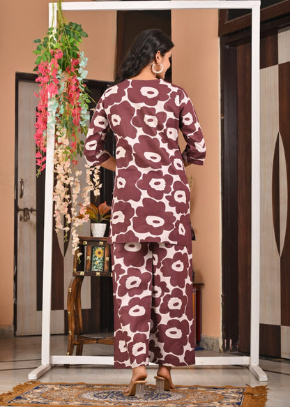 Retro Bloom Cotton Co-ord Set