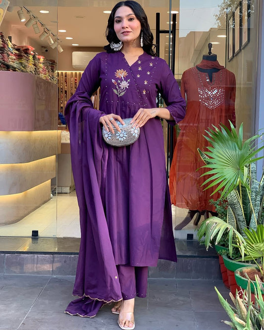 Purple Haze Cotton Mirror Suit