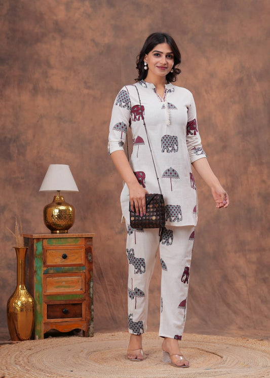 Royal Safari Cotton Co-ord Set