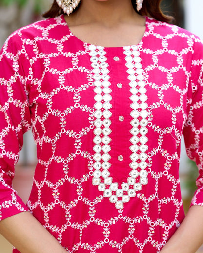 Pink Radiant Charm Shifali Straight Suit