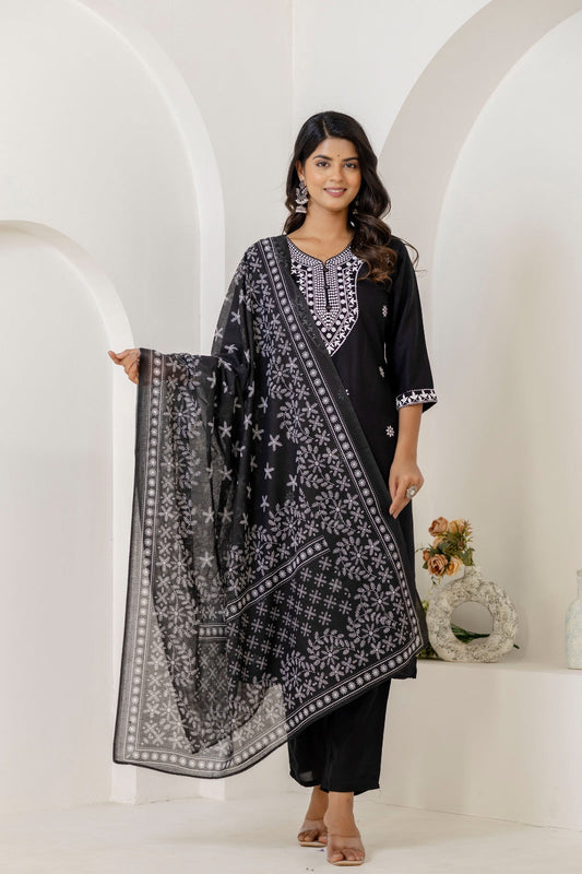 Noir Grace Viscose Rayon Suit Set