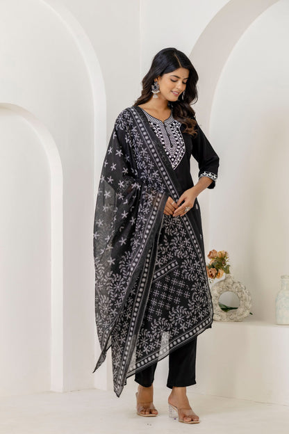 Noir Grace Viscose Rayon Suit Set