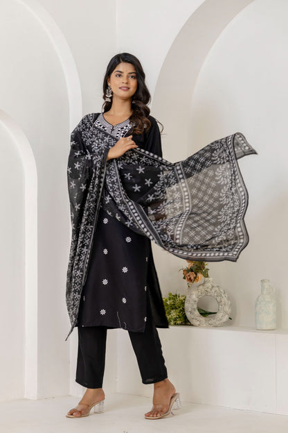 Noir Grace Viscose Rayon Suit Set