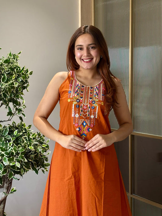 Amber Gleam Kurta Set