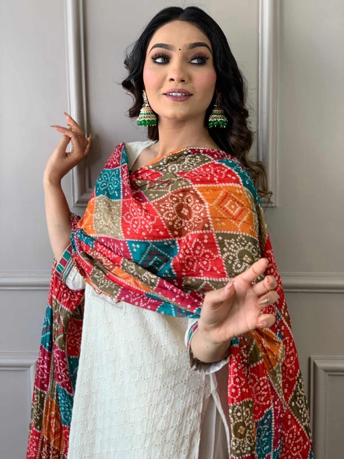 Aaravi Ivory Charm Schiffli Chikankari Kurta Set