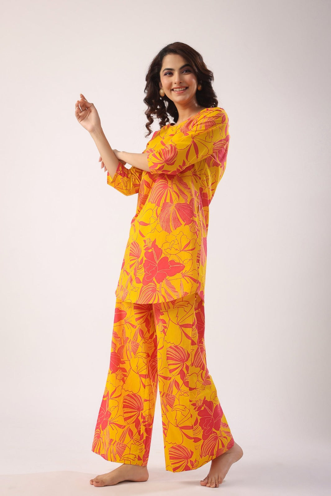 Zesty Bloom Taj Cotton Co-ord Set