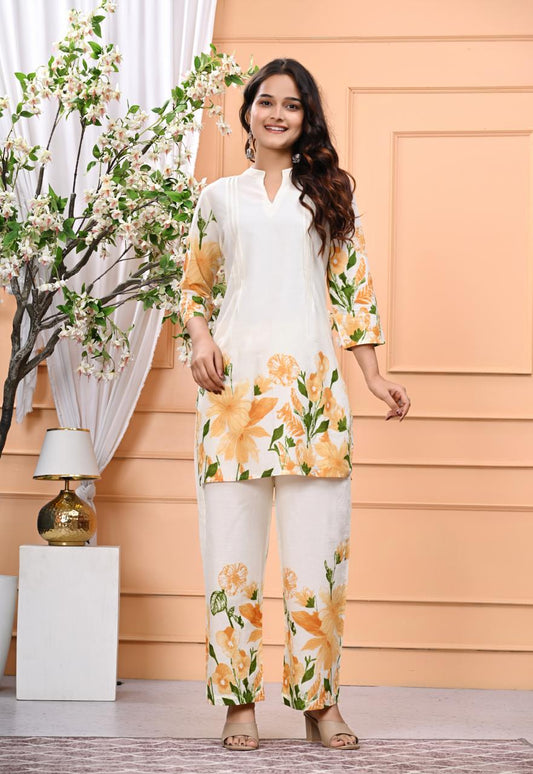 SunBlossom Ivory Bloom Co-ord Set