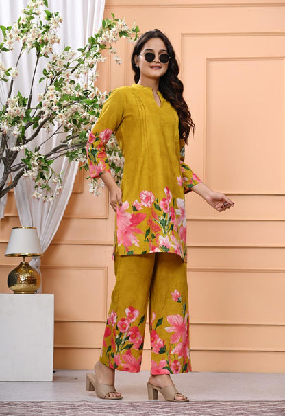 Marigold Bloom Pure Cotton Co-ord Set