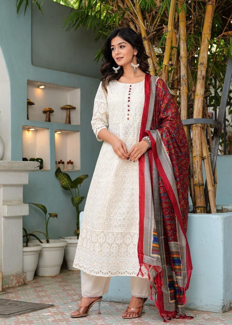 Mehr Chikankari Charm Suit Set