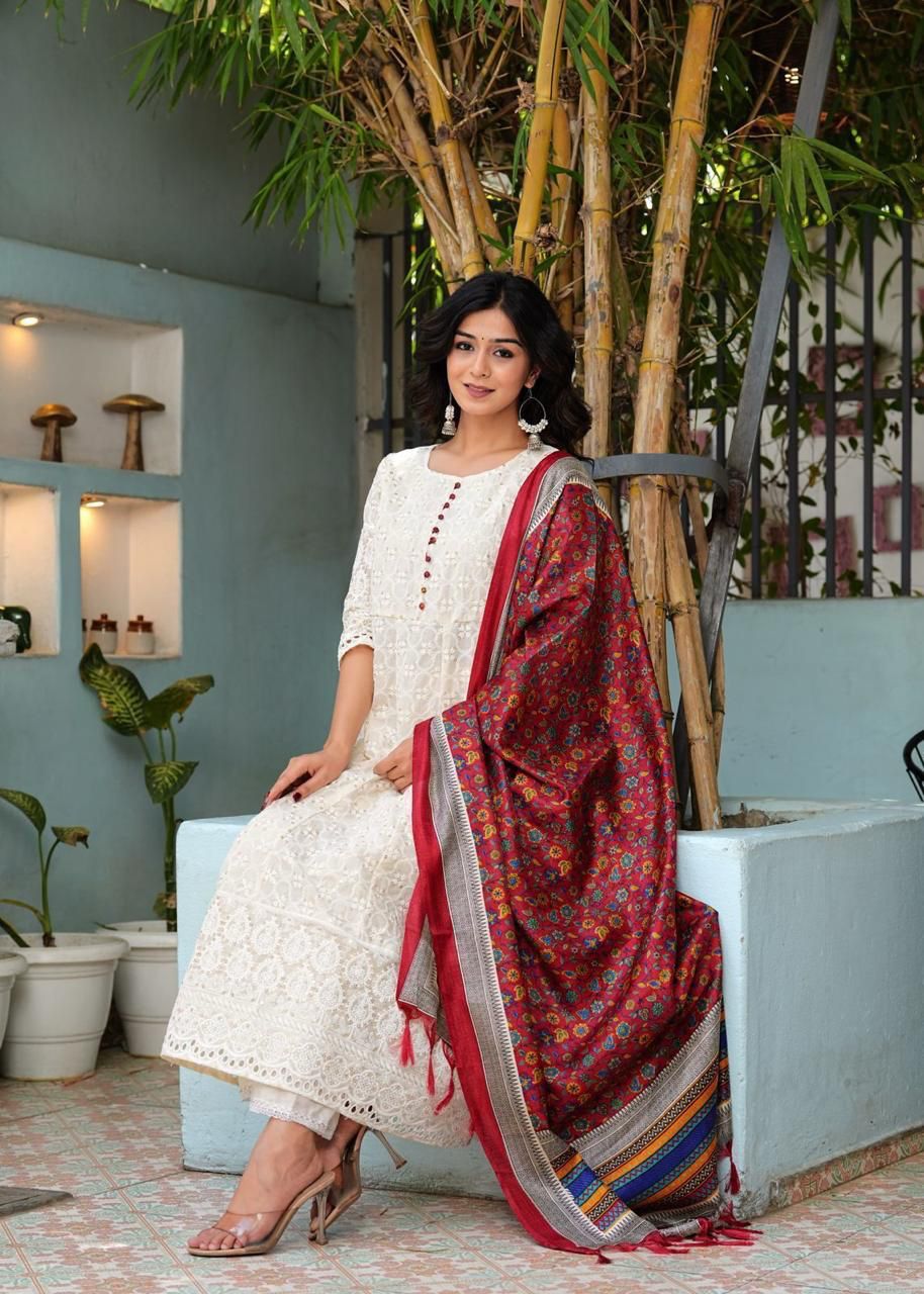 Mehr Chikankari Charm Suit Set