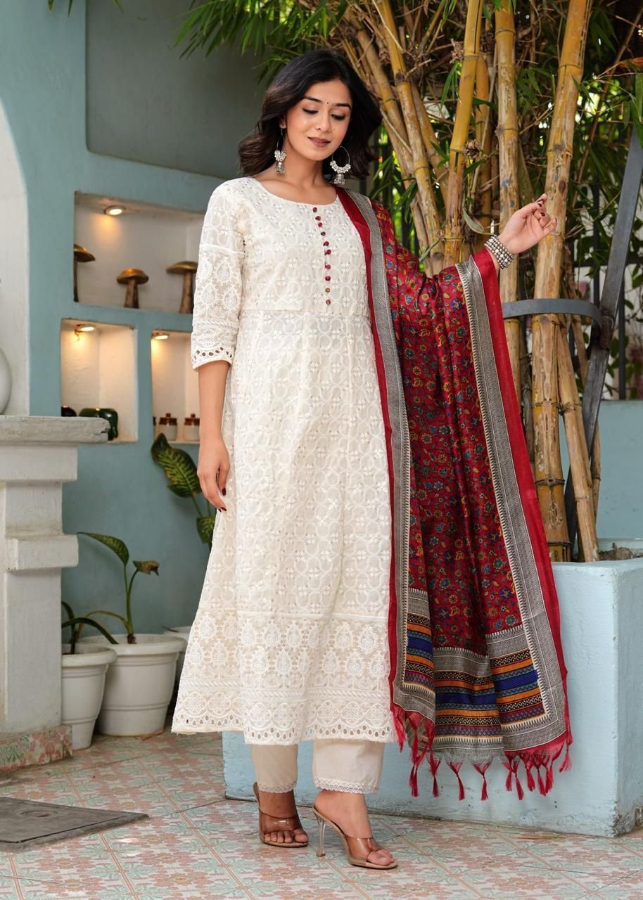 Mehr Chikankari Charm Suit Set