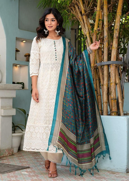 Zaria Chikankari Elegance Suit Set