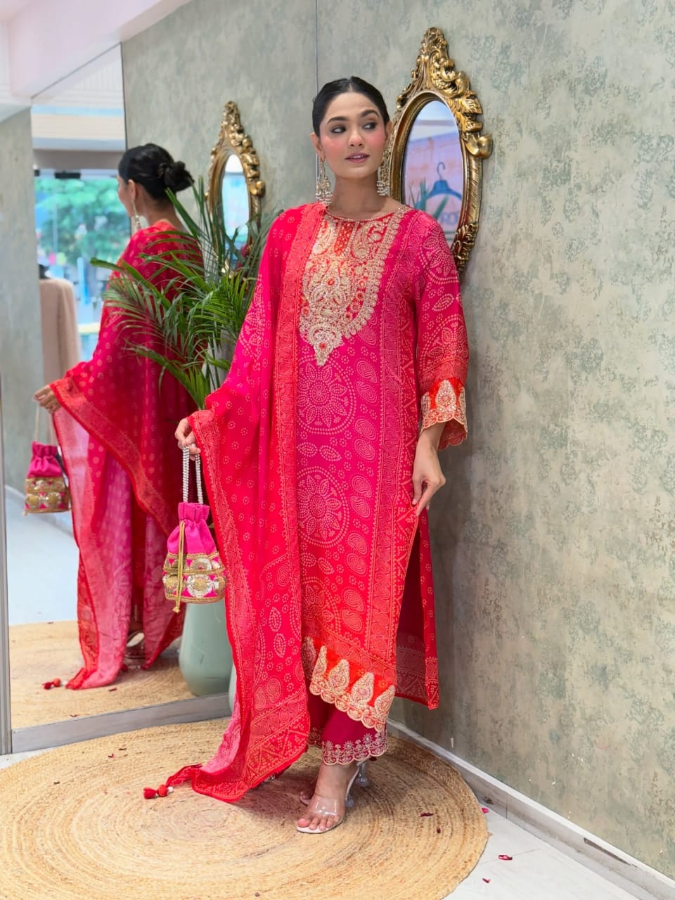 Gulnaar Chinnon Glow Suit Set