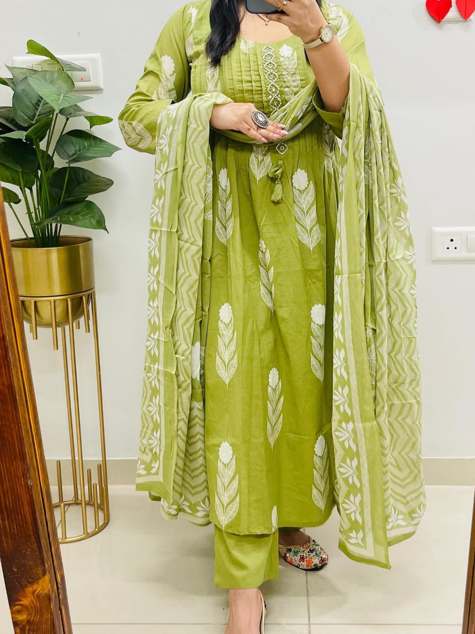 Aashni Rose Petal Cotton Suit Set