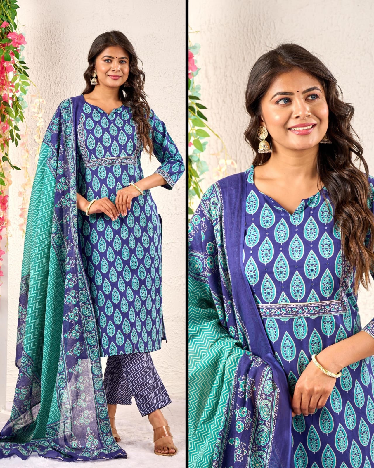 Neelam Azrak Cotton Suit Set