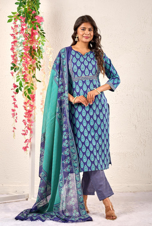 Neelam Azrak Cotton Suit Set