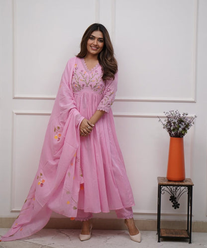 Nazakat Chikankari Angrakha Set