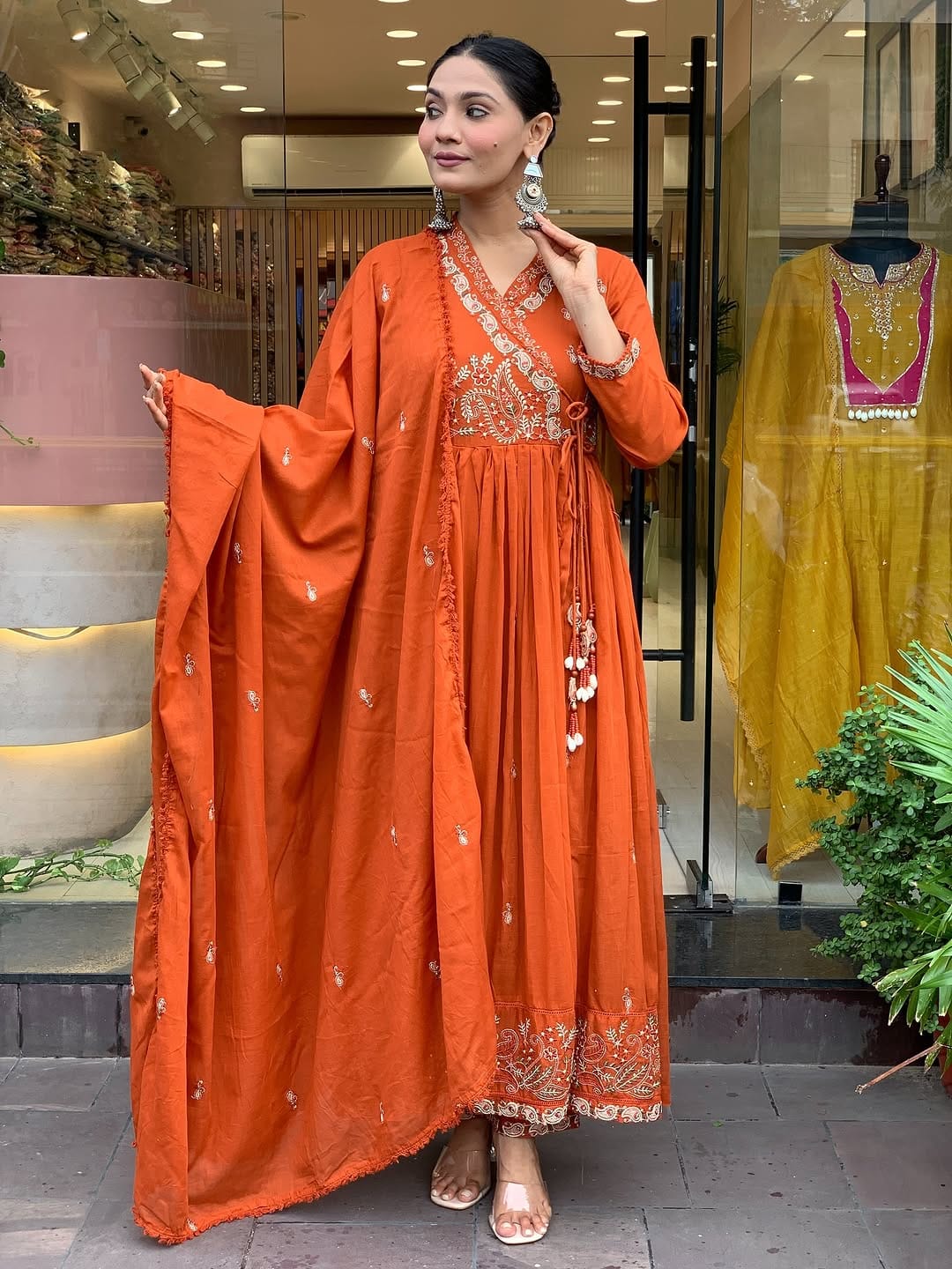 Fiza Crimson Charm Angrakha Set