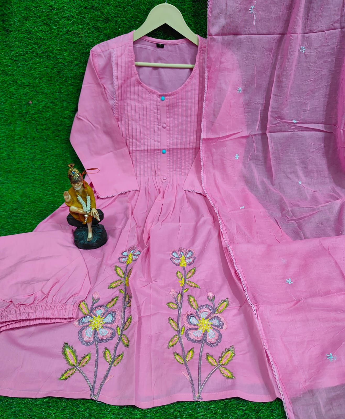 Ethrivaa’s Elara Pink Blossom Cotton Set