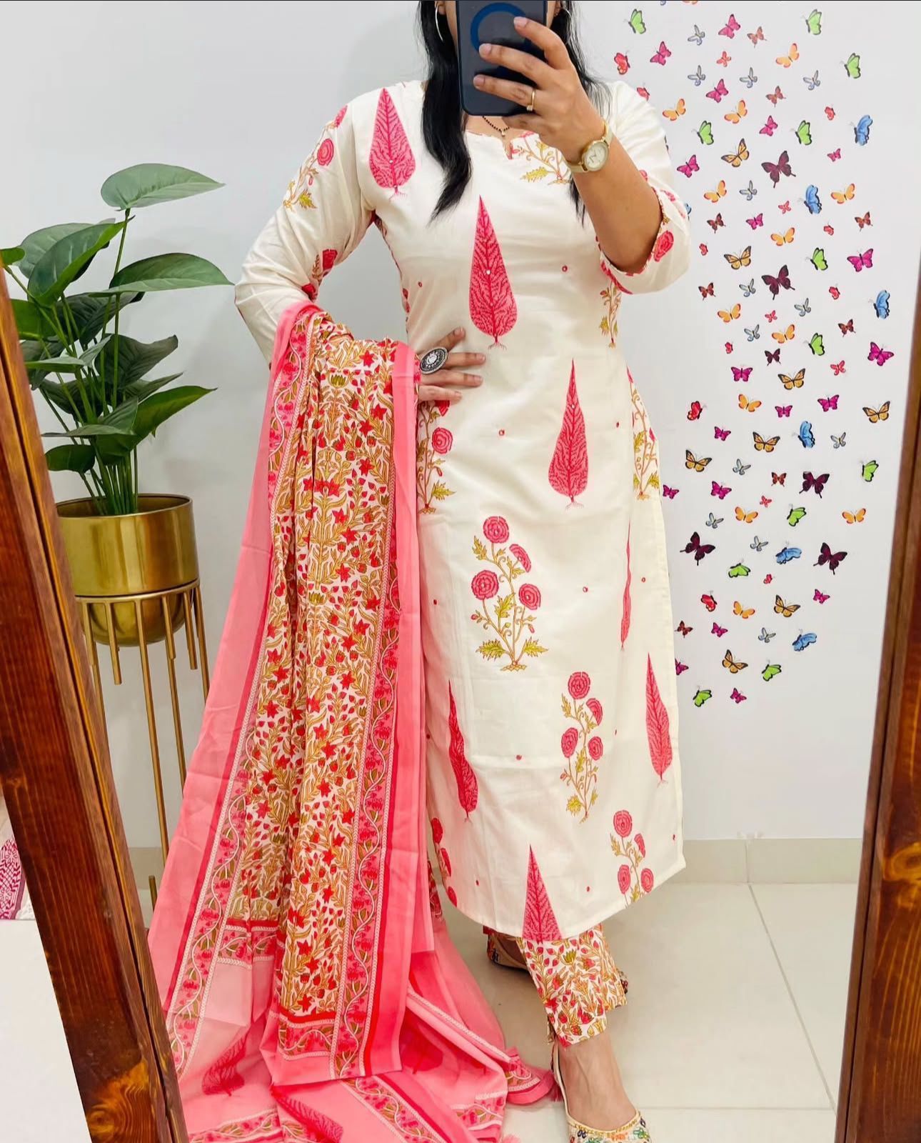 Noor-e-Gul Cotton Jaipuri Charm Set