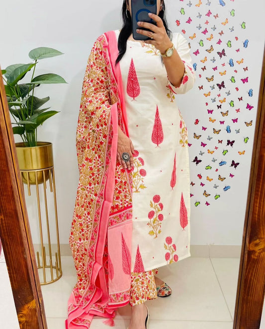 Noor-e-Gul Cotton Jaipuri Charm Set