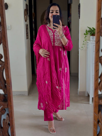 Kasturi Mal Cotton Anarkali Suit Set