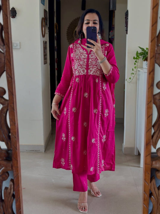 Kasturi Mal Cotton Anarkali Suit Set