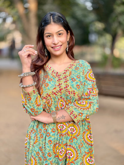 Aarvika Meadow Cotton Gown