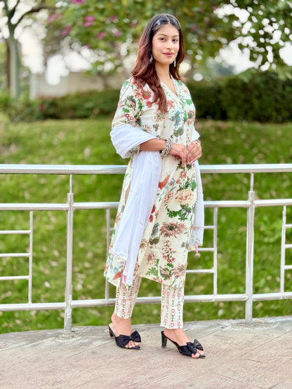 Floral Bliss Cotton Suit Set