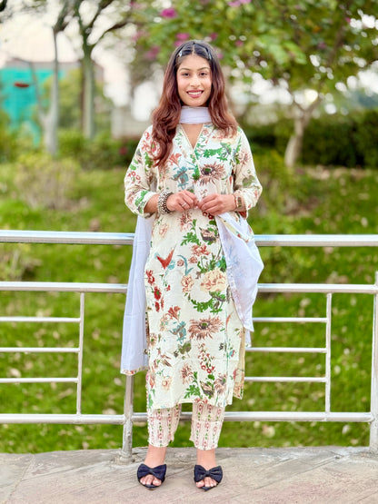 Floral Bliss Cotton Suit Set
