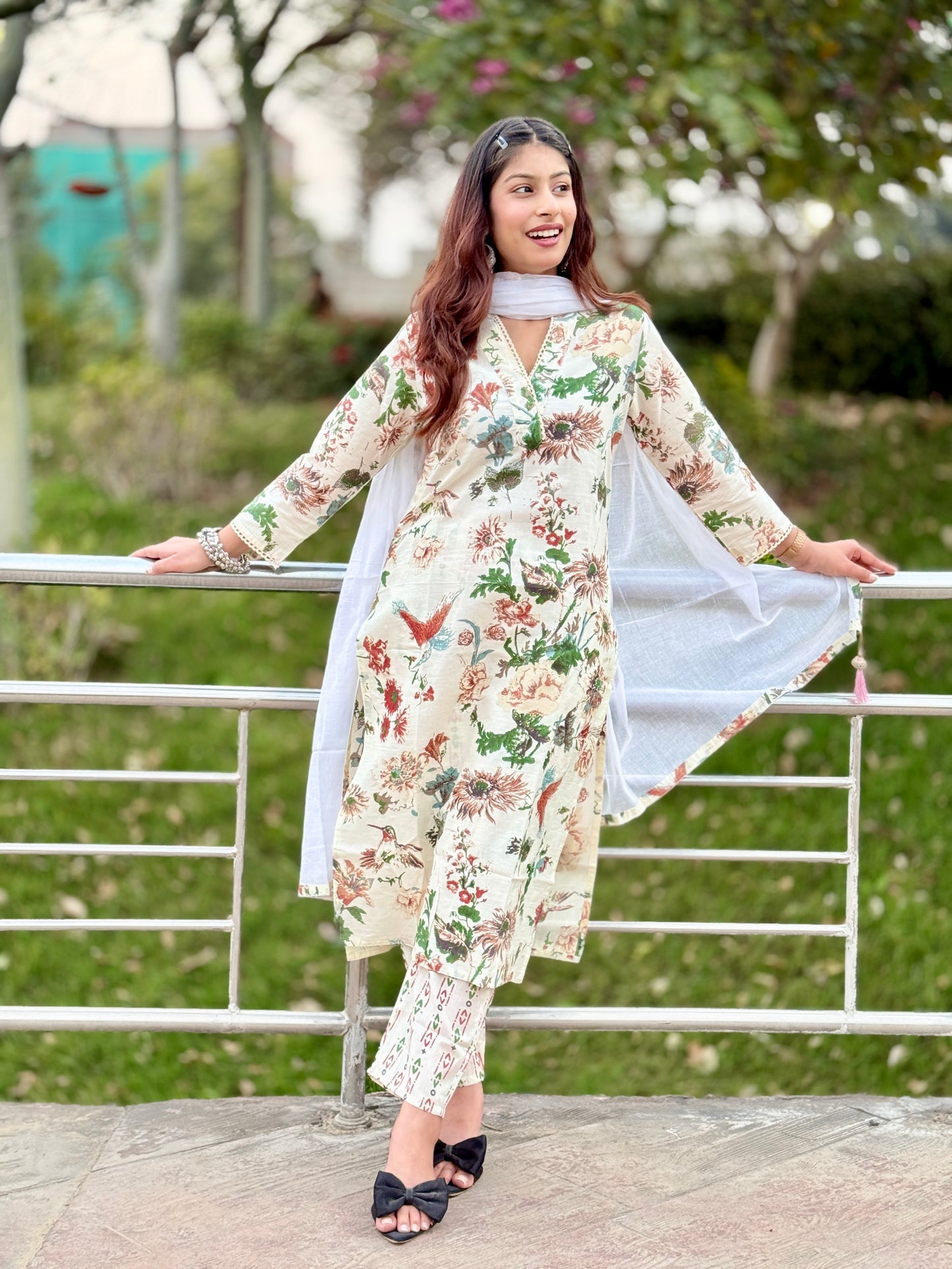 Floral Bliss Cotton Suit Set