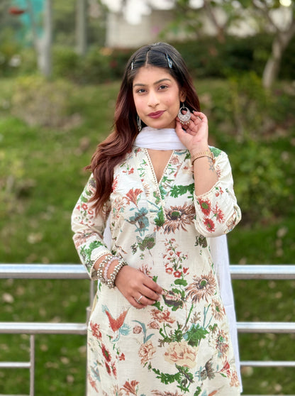 Floral Bliss Cotton Suit Set