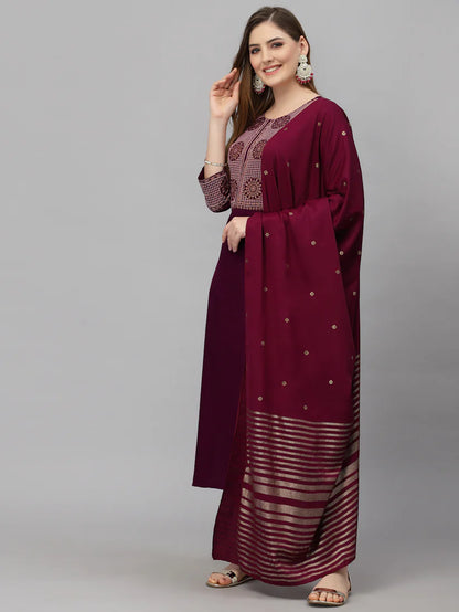 Wine Glow Suit Set