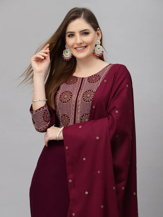 Wine Glow Suit Set