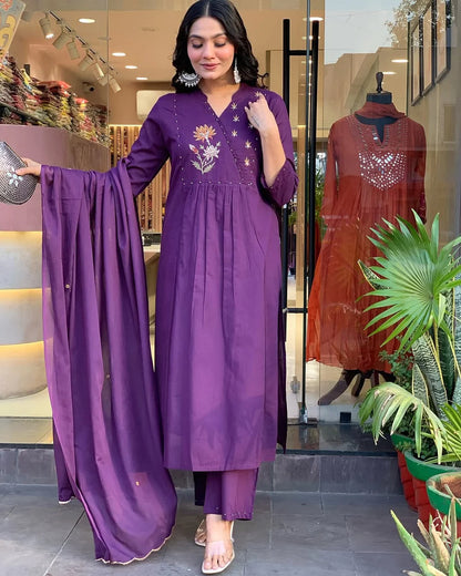 Purple Haze Cotton Mirror Suit